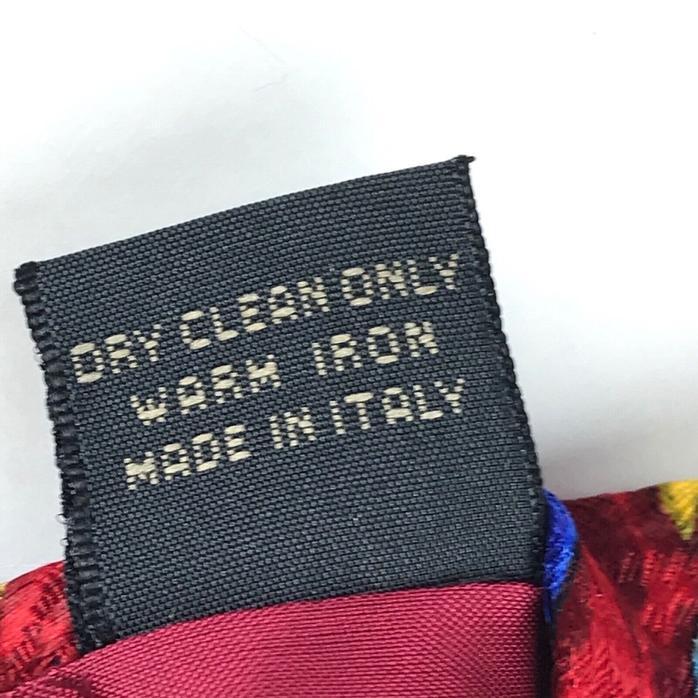 Ermenegildo Zegna 100% Silk Tie Red Birds Bird Heart Leaves Animals Necktie 57" - Picture 5 of 12